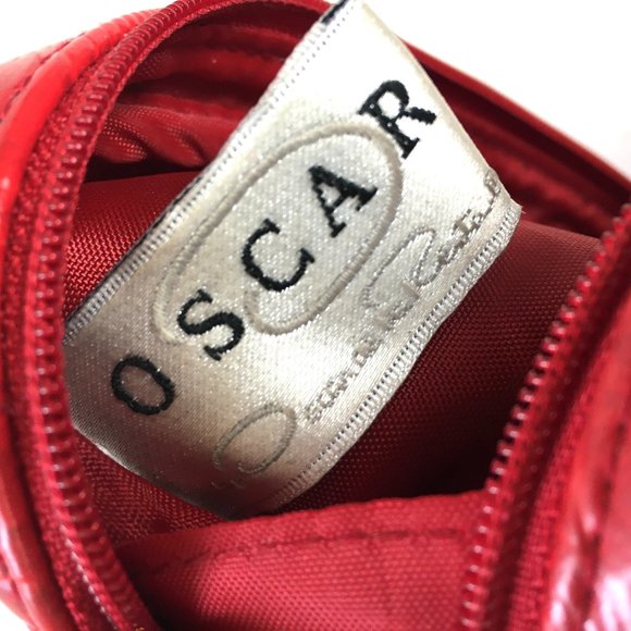 OSCAR DE LA RENTA Red Tooled Clutch Bag - Picture 6 of 13